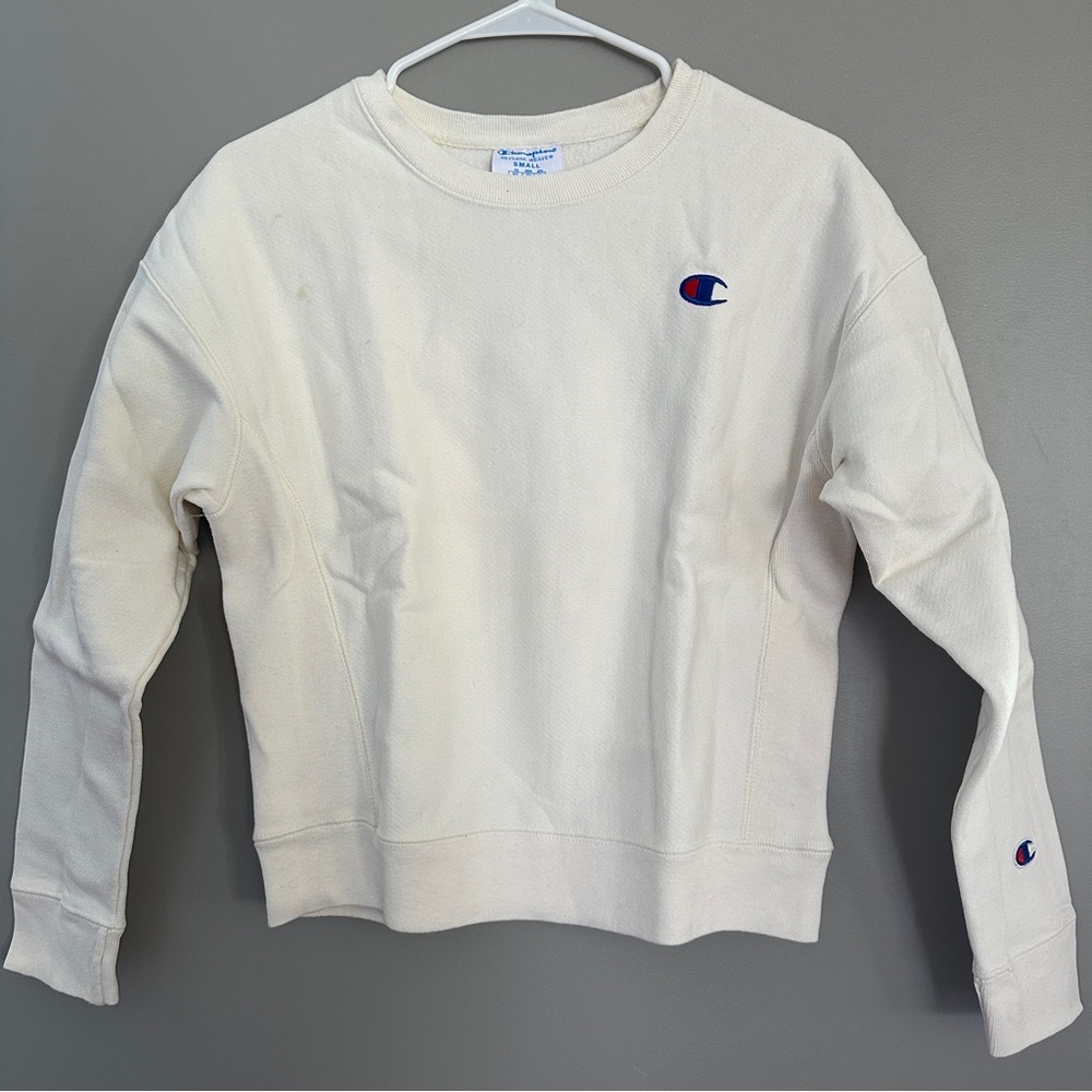 Champion Women's Cream Sweatshirt small